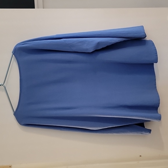 Soft Surroundings Blue Cotton Gauze Long Sleeve Extra Large - Picture 3 of 6
